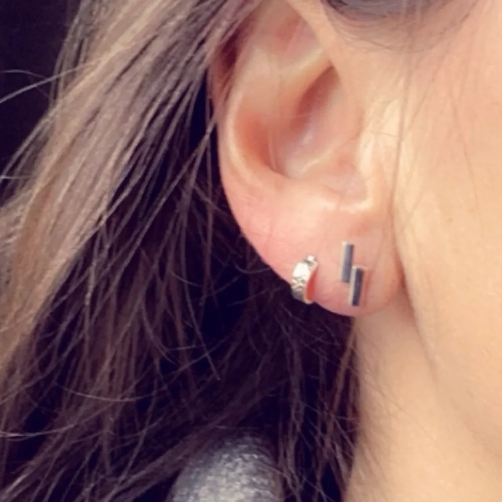 Chic Sterling Silver Tiny Huggie Hoops - Delicate Half Hoop Earrings